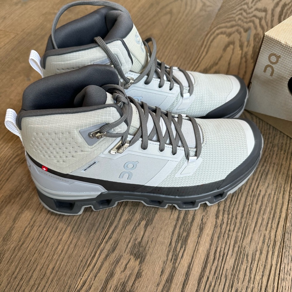 ON WOMEN’S CLOUDROCK 2 WATERPROOF GLACIER ECLIPSE Size 9 - Picture 6 of 11
